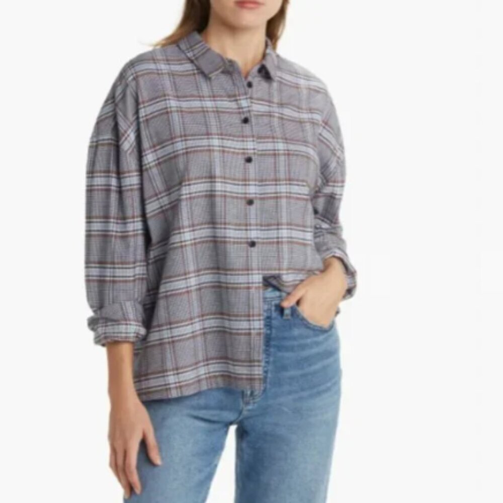 Size Small Women's Madewell Plaid Westlake Shirt Button Down Button Up